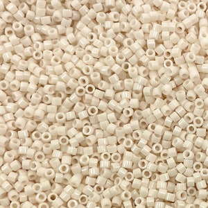 Miyuki Delica Beads, 11/0 DB1490, Opaque Bisque White, 5 Grams