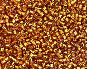 Miyuki Delica Beads, 11/0 DB1201, Silver Lined Marigold, 5 Grams