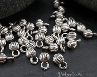1 Golden ball and wings charms antique silver tone NB13