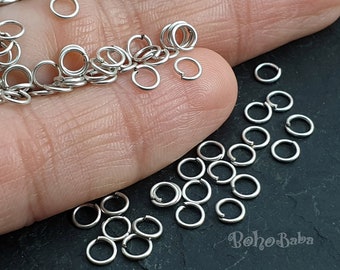 4mm Jump Rings, Silver Plated Jump Rings, Silver Jumpring, Open Jump Ring, Silver Jump Ring, Silver Plated Jewelry Finding, 100pc