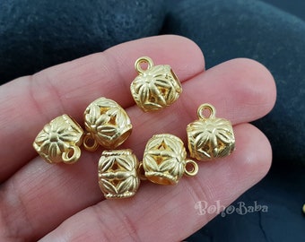 Mini Gold Bails, Bead Bail, Gold Bails, Charm Holder, Cord Bails, Slider Bead Bail, Bracelet Bails, Charm Bails, Mini Bails, 3 pc