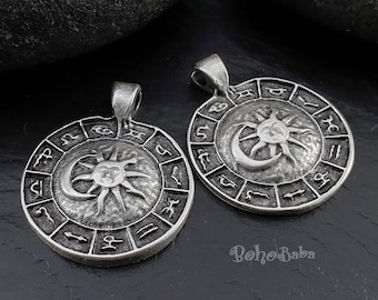 Silver Zodiac Horoscope Pendant, Constellation Charms, Silver Zodiac Charms, Zodiac Pendant, Horoscope Charm, Constellation Necklace