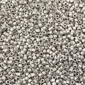 Miyuki Delica Beads, 11/0 DB338, Matte Palladium Plated, 5 Grams