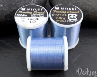 Miyuki Beading Thread B, Color 10 Blue, Original Miyuki Nylon Thread, 50 Meters Spool