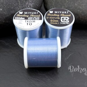 Miyuki Beading Thread B, Color 10 Blue, Original Miyuki Nylon Thread, 50 Meters Spool
