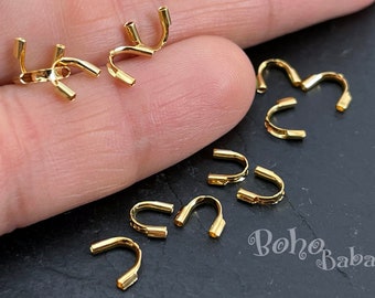 Vergulde kabelbeschermer, kabelkous, gouden draadbeschermer, 10 stuks