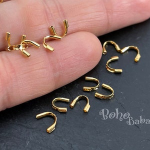 Gold Plated Wire Guardian, Cable Thimble, Gold Wire Protector, 10pc