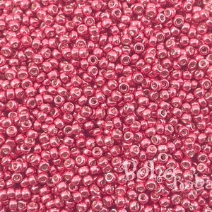 Miyuki Seed Beads, Round Rocailles 11/0, 1076, Galvanized Dark Coral, 10 Grams