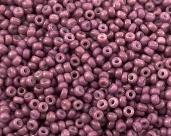 50g Vetro Perline A Tubicino Viola Metallico Arcobaleno - Foto 7