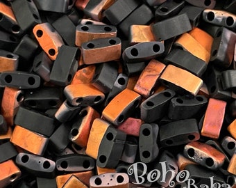 Miyuki Half Tila Beads, HTL-4562, Matte Sunset, 5 Grams