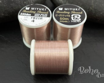 Miyuki Beading Thread B, Color 4 Blush Rose Pink, Original Miyuki Nylon Thread, 50 Meters Spool
