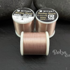 Miyuki Beading Thread B, Color 4 Blush Rose Pink, Original Miyuki Nylon Thread, 50 Meters Spool