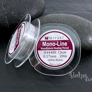 Miyuki Monofilament Beading Thread, H4448TE Clear, 0.17mm, Original Miyuki Mono-Line, 20 Meters Spool