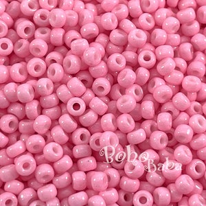 Miyuki Seed Beads, Round Rocailles 8/0, 4466 Duracoat Opaque Light Carnation, 10 Grams