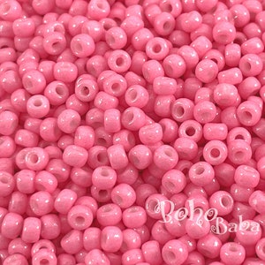 Miyuki Seed Beads, Round Rocailles 8/0, 4467 Duracoat Opaque Carnation, 10 Grams