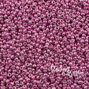 Miyuki Seed Beads, Round Rocailles 15/0, 1061, Galvanized Rose, 5 Grams