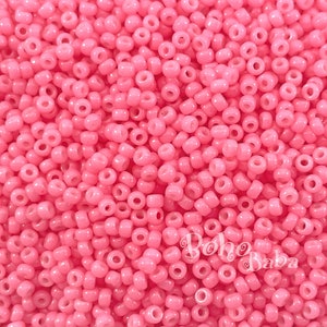 Miyuki Seed Beads, Round Rocailles 11/0, 4467 Duracoat Opaque Carnation, 10 Grams