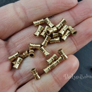 Brass Tube Beads, Raw Brass Tube Spacer Beads, Raw Brass Tubes, Brass Findings, Solid Brass Tubes, Brass Spacers, 25 Pc,