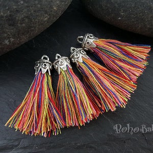 チャーム room no.6 tassel Tassel Earring Charms - Tassel Pendant - Puffy Tassel With