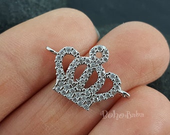 Charm Marcello Pane Lettera "H" Componibile Argento Oro Rosa E Zirconi - Foto 12