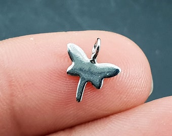 Silver Dragonfly Charms, Tiny Dragonfly Charms, 3pc