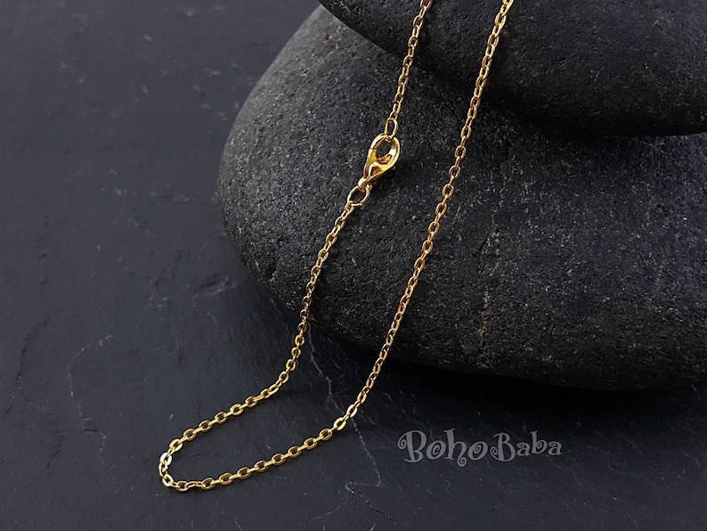 Gold Chain With Lobster Clasp Gold Plated Ready Necklace Etsy UK
