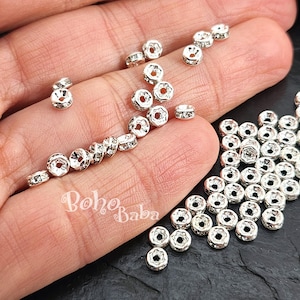 500 Silver Tone Faceted Round Acrylic Spacer Beads – 6mm Disco Ball Spacers For Jewelry