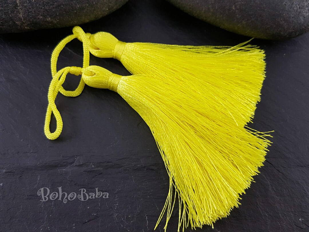 Yellow Silk Tassel, Silk Tassel, Thread Tassel, Tassel Findings, Tassel