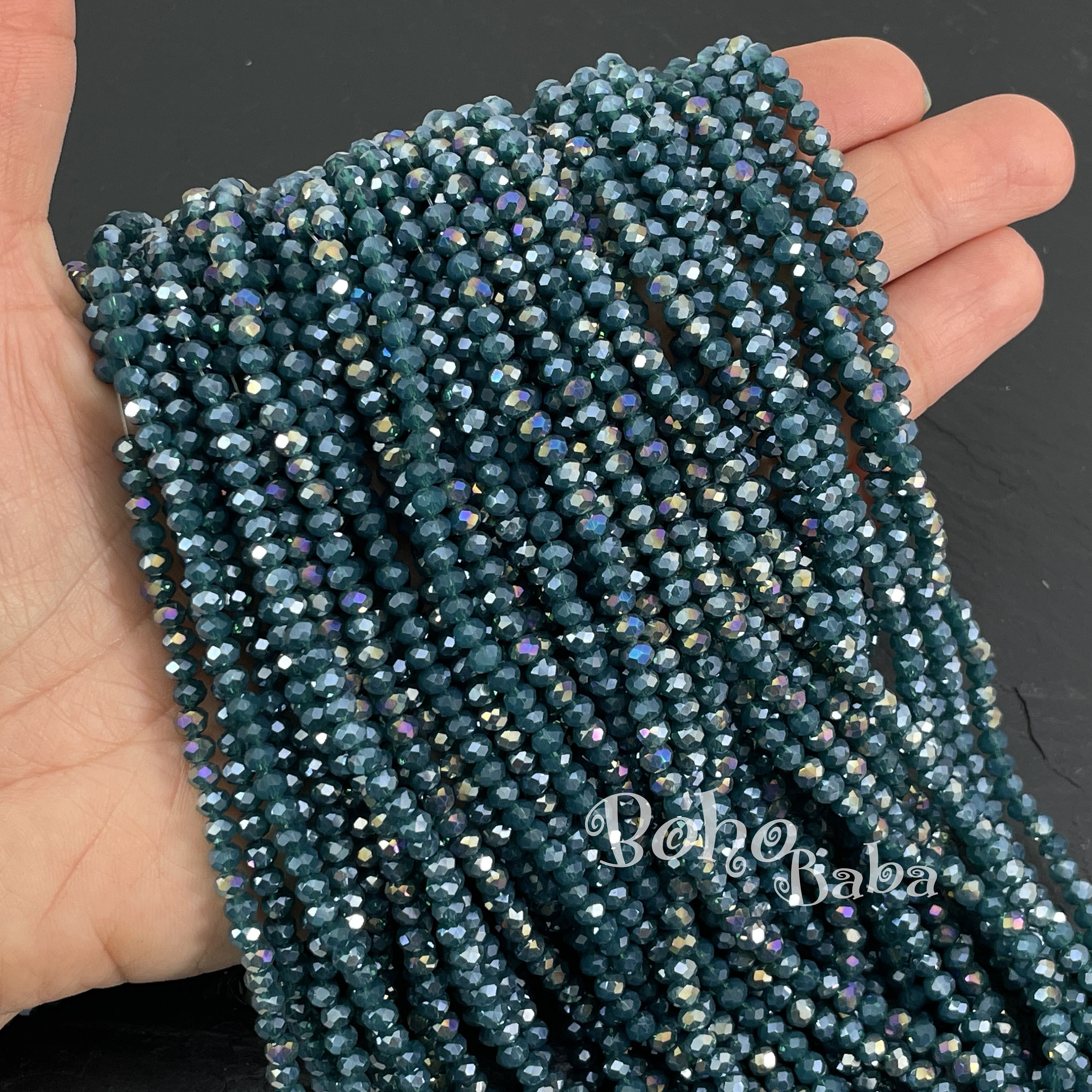 3mm 4mm Crystal Rondelle UK