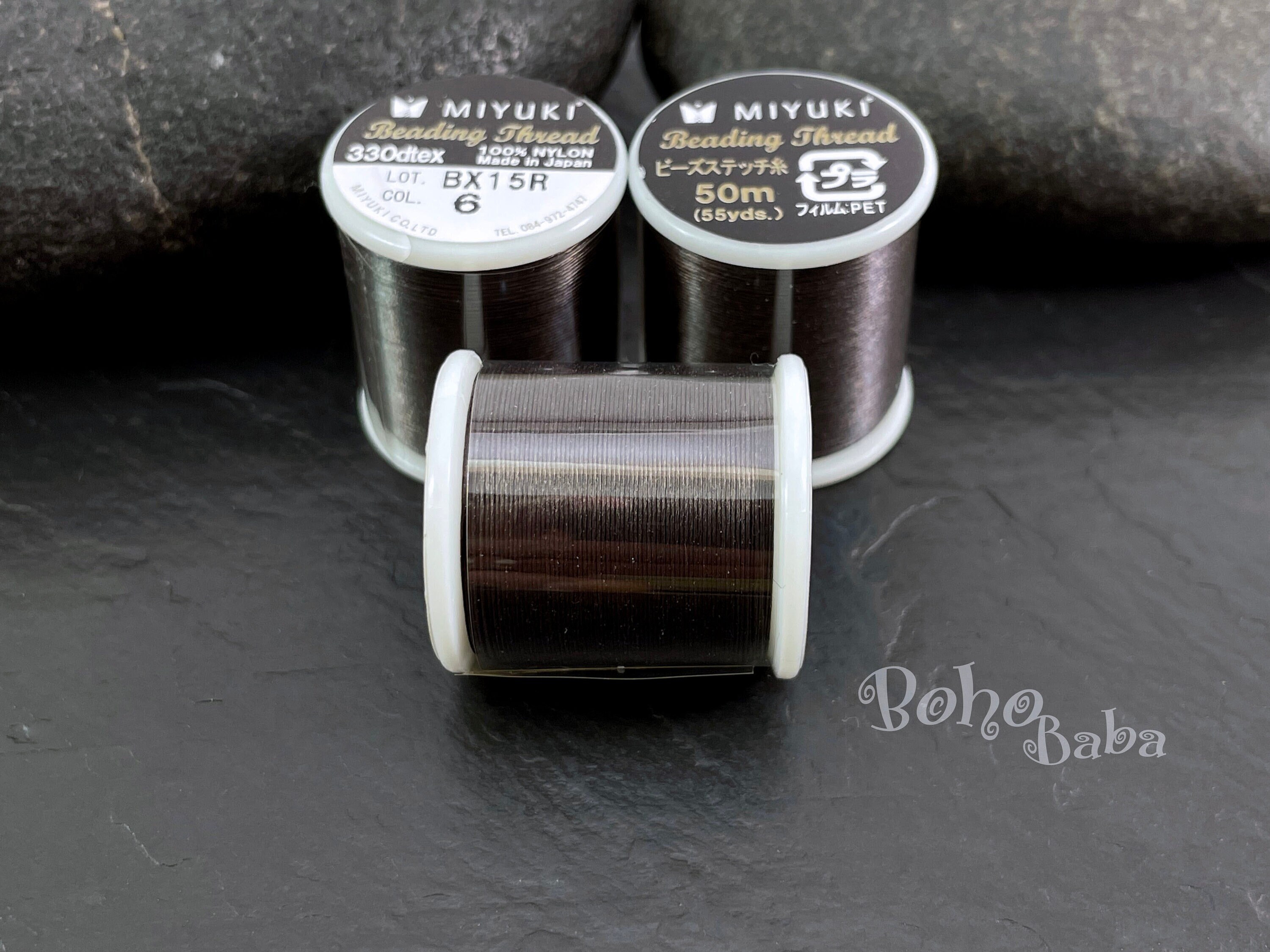 Miyuki Beading Thread B, Color 6 Brown, Original Miyuki Nylon Thread, 50  Meters Spool 