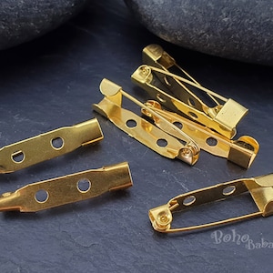 25mm Brooch Pin Back Base, Pin Back Brooch, Brooch Base, Pin Back Base, Gold Brooch Base, Silver Brooch, Gold Pin Back, Gold Brooch, 20Pc