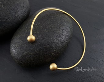 Gold Bangle Bracelet, Adjustable Bangle, Gold Bracelet Blanks, Gold Ball Bracelet, Gold Bracelet, Gold Jewelry Findings, 1 Pc