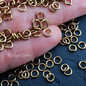 5mm Jump Rings, Raw Brass Jump Rings, Open Jump Ring, Brass Jump Ring, Raw Brass Jewelry Finding, 250pc