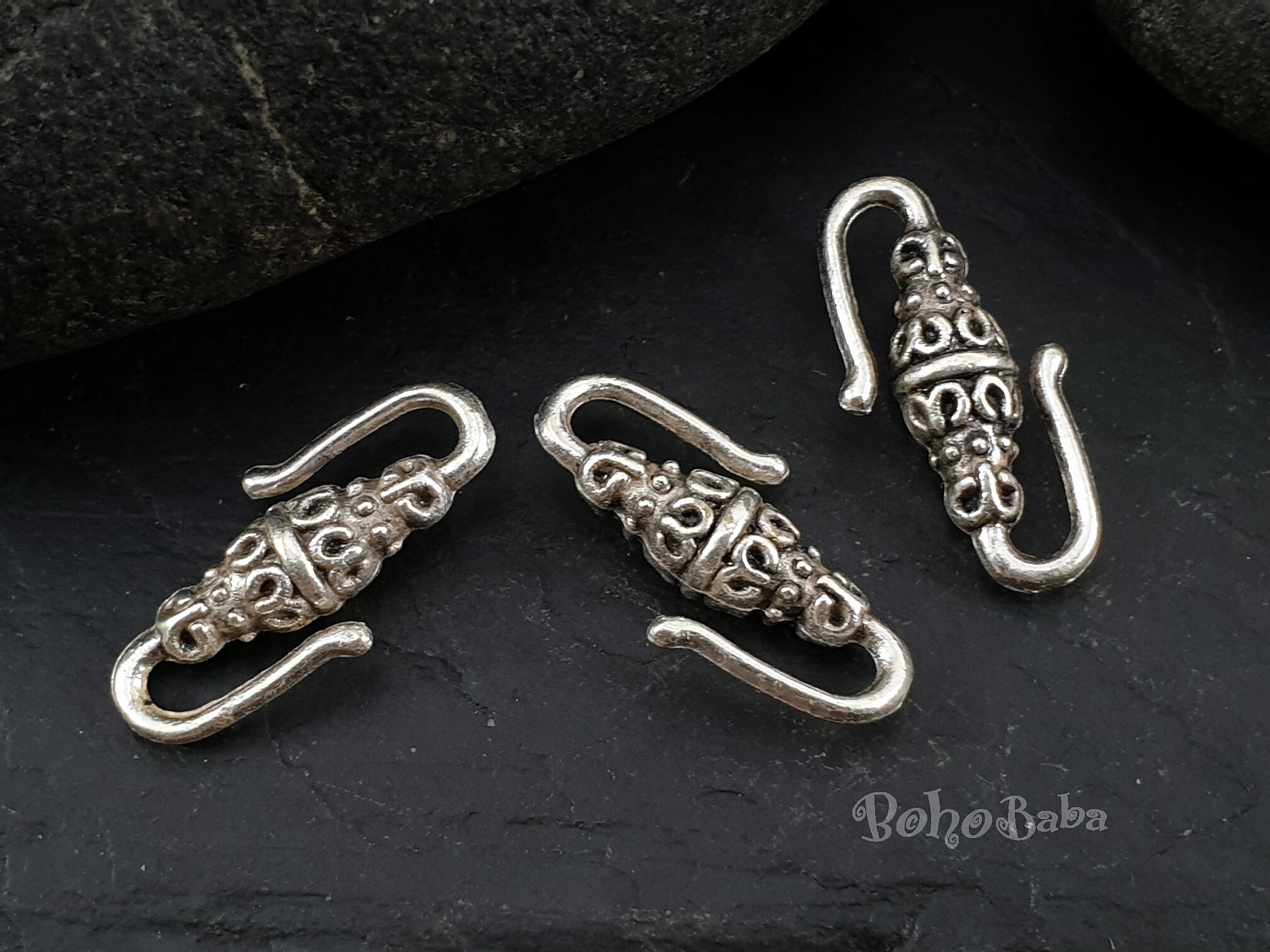 Silver S Clasp Silver Necklace Clasps Silver S Hook Clasp Etsy UK