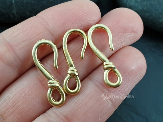 Gold Necklace Clasps, Gold Hook Clasp, Bracelet Findings, Gold Plated  Toggle, Fish Hook Clasp, Nautical Bracelet, Jewelry Findings, 5pc -   Canada