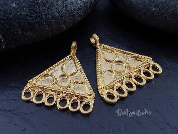 Rajasthani Tribal Triangle Dangle Earrings Rajasthani Tribal Triangle Dangle Earrings