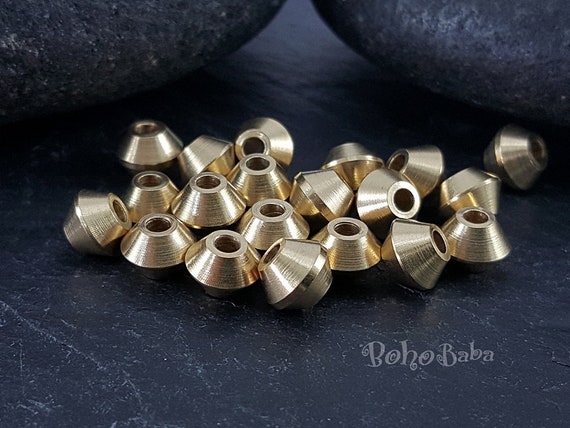 Raw Brass Spacer Beads Mini Saucer Beads Saucer Spacer Round