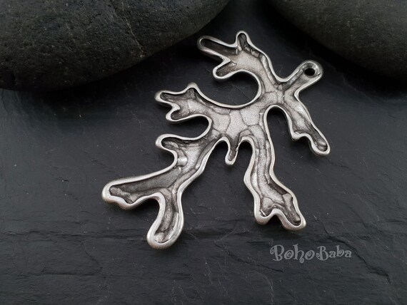 Silver Coral Branch Pendant Coral Pendant Large Coral Pendant