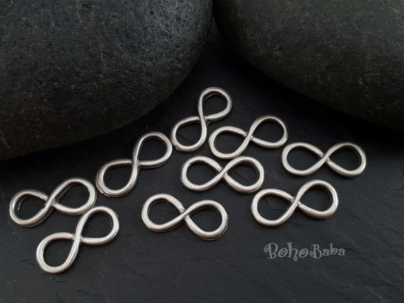 Infinity Pendant, Silver 10pc Silver Connector Charms, Infinity Infinity Charms, Link, Bracelet, - Etsy Infinity Jewelry, Infinity