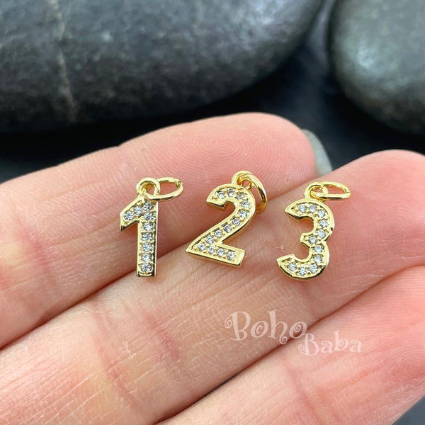 Gold Plated Numbers Etsy
