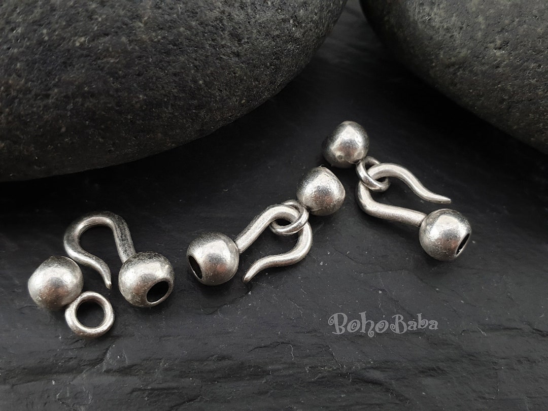 Cord End Clasps Silver Toggle Clasps Mini Toggle Clasps Etsy
