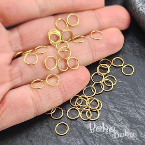 Gold Plated 7mm Open Jump Rings, Gold Jump Rings, 40pc