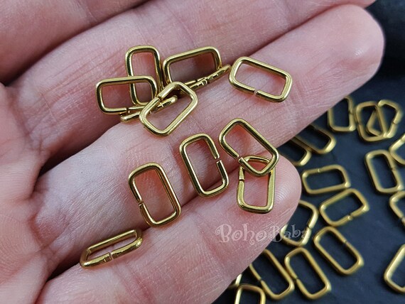 Rectangle Jump Rings, Rectangle Connectors, Raw Brass Jump Rings, Open Jump  Ring, Brass Jumpring, Raw Brass Jewelry Finding, 30 Pc 