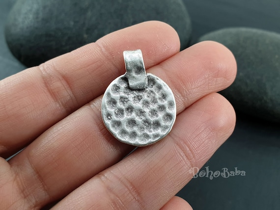 Hammered Silver Coin Silver Coin Pendant Tribal Coin Coin Charms Coin Medallion Silver Findings Jewelry Supplies Ethnic Jewelry 2 Pc Etsy Ireland