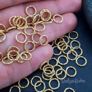 Gold Biegeringe, Großer Offener Ring, Gedrehte Biegeringe, 8mm Gold Biegeringe, 25 Stück