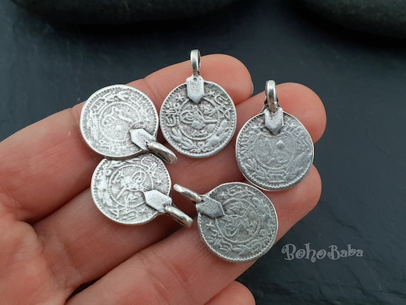 Silver coin deals charms