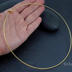 Gold Wire Choker, Choker Necklace, Gold Choker, Gold Plated Choker, Gold Jewelry, Gold Necklace, Choker Necklace Blank, 1 Pc