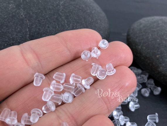 Rubber Earring Backs - 50 Pieces