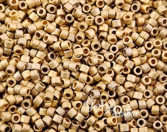 Miyuki Delica Beads, 11/0, DB334, Matte 24kt Gold Plated Metallic Dark Yellow, 5 Grams