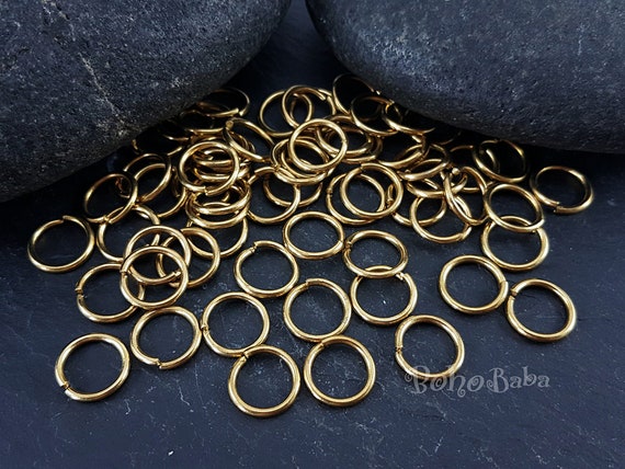 10mm, Jump Rings, Raw Brass Jump Rings, Open Jump Ring, Brass Jump